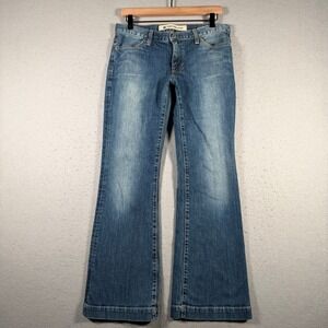 Vintage Gap Long and Lean Flare Jeans Womens 6 Ankle Blue Made in USA 90's